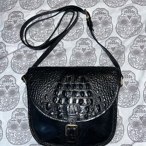 Brahmin Crocodile Black shoulder purse/Crossbody.  Beautiful condition